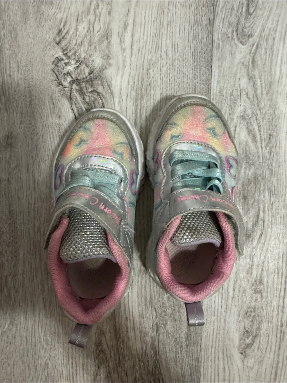 Skechers Kids Unicorn Light-Up Sneakers in Pink, Silver and Pastel
